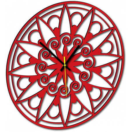 Ceas de perete modern, Ceas de perete ca cadou, Ceas 3D Mandala.