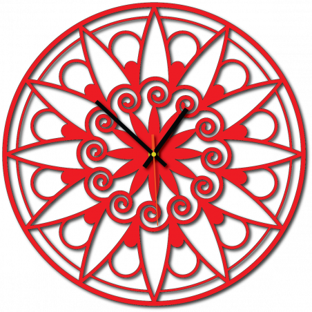 Ceas de perete modern, Ceas de perete ca cadou, Ceas 3D Mandala.