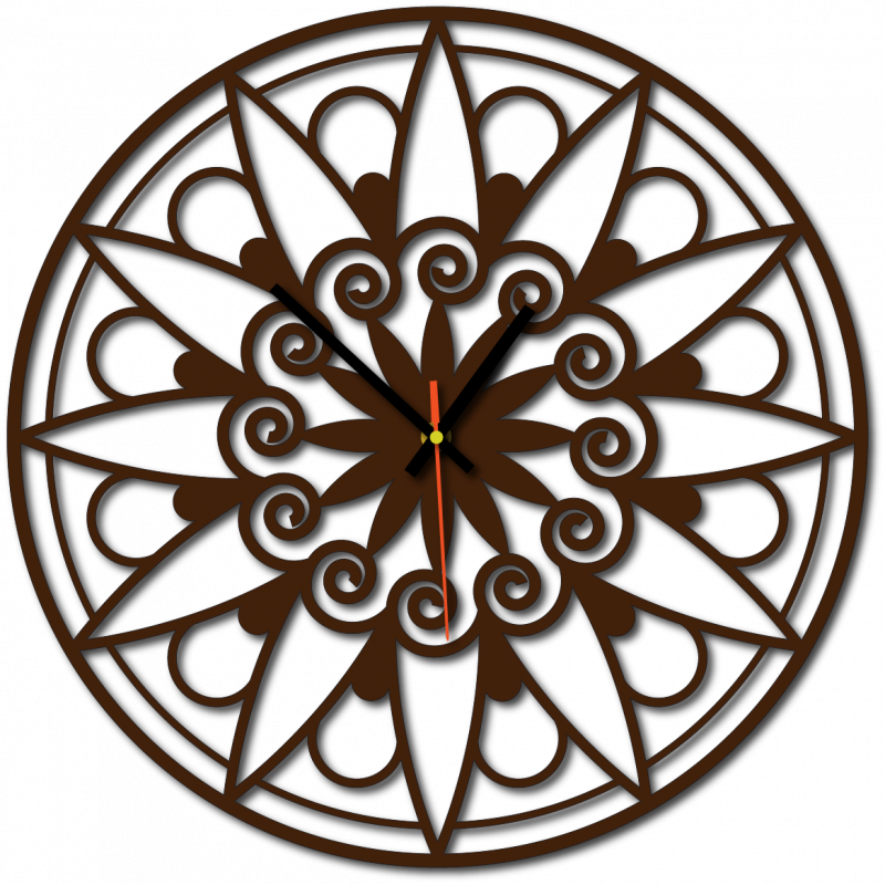 Ceas de perete modern, Ceas de perete ca cadou, Ceas 3D Mandala.