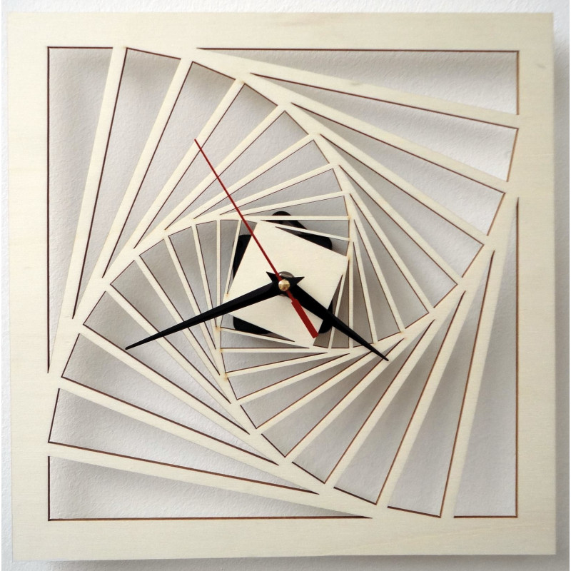 Ceas de perete modern, ceas de perete din lemn, placaj