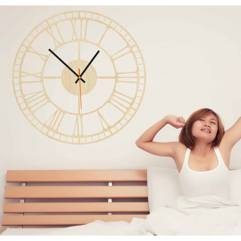 Ceas de perete modern, ceas de perete din lemn, placaj