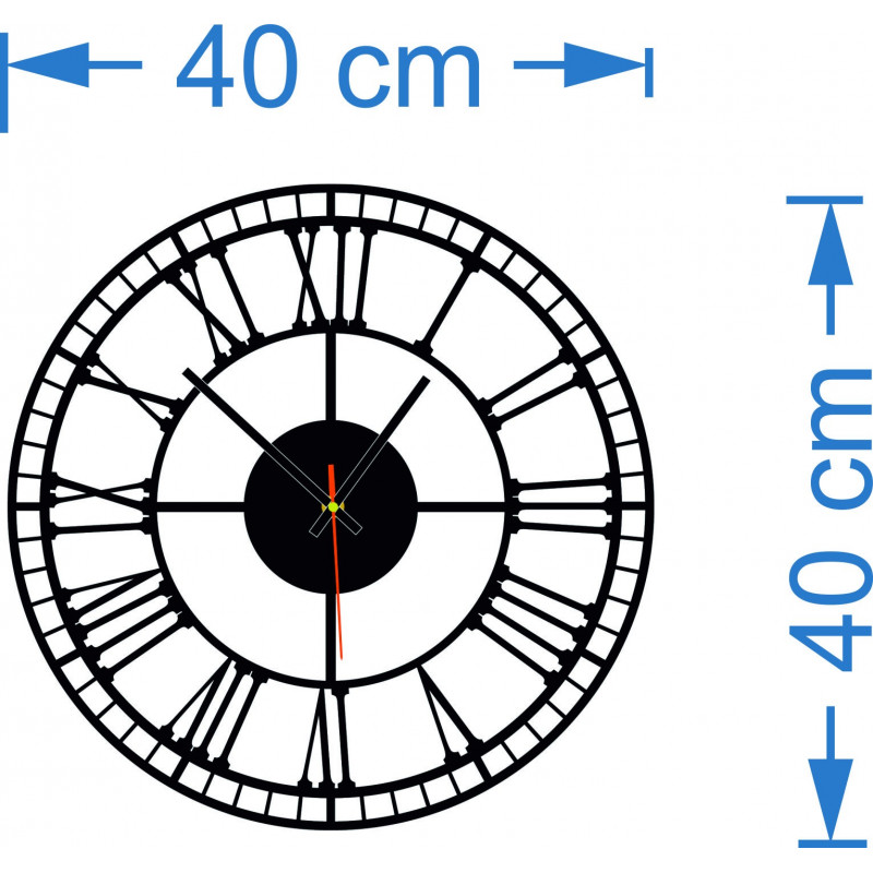 Dimensiuni de ceas de perete din lemn, ceas de perete Vintage, decor retro