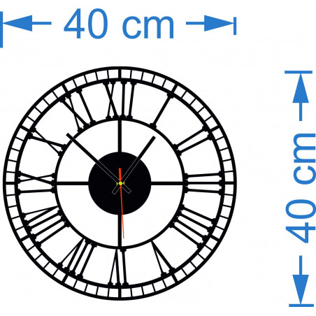 Dimensiuni de ceas de perete din lemn, ceas de perete Vintage, decor retro