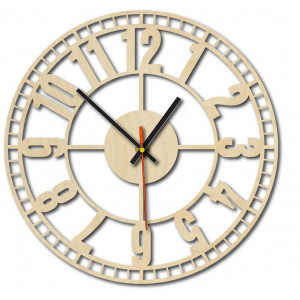 Ceas de perete modern, ceas de perete din lemn, placaj 2