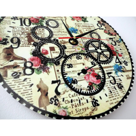 Ceas de perete modern, ceas de perete din lemn, placaj