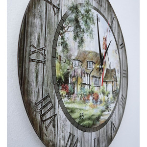 Ceas de perete modern, ceas de perete din lemn, placaj 2