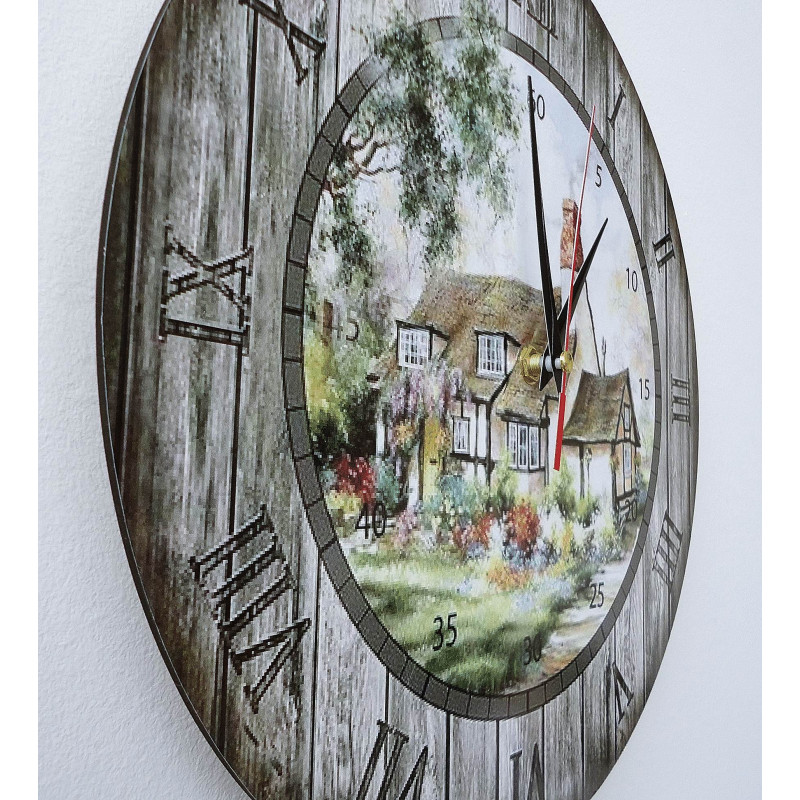 Ceas de perete modern, ceas de perete din lemn, placaj