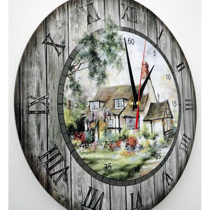 Ceas de perete modern, ceas de perete din lemn, placaj