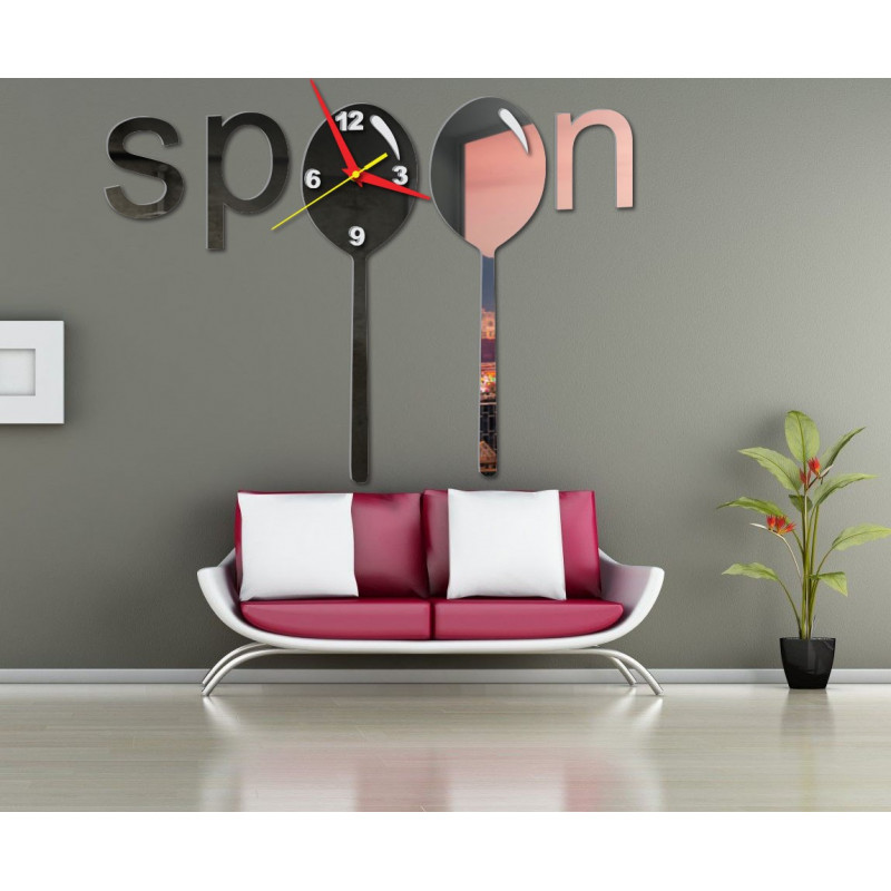 Ceas modern pe un perete realizat din material plastic. Productie proprie, X-Momo