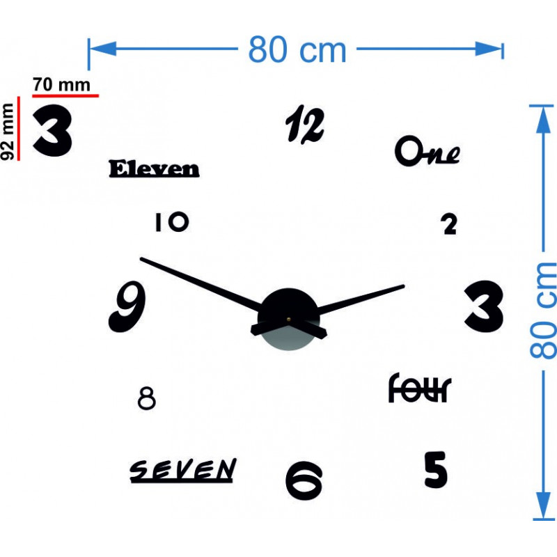 Dimensiunile ceasurilor de perete, designul ceasului de perete