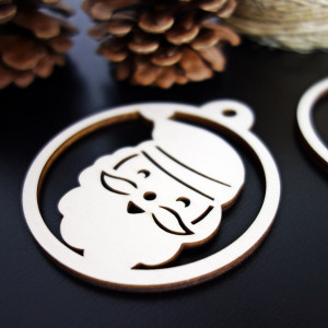 Ornament de Crăciun - Moș Crăciun, dimensiune: 79x90 mm 2