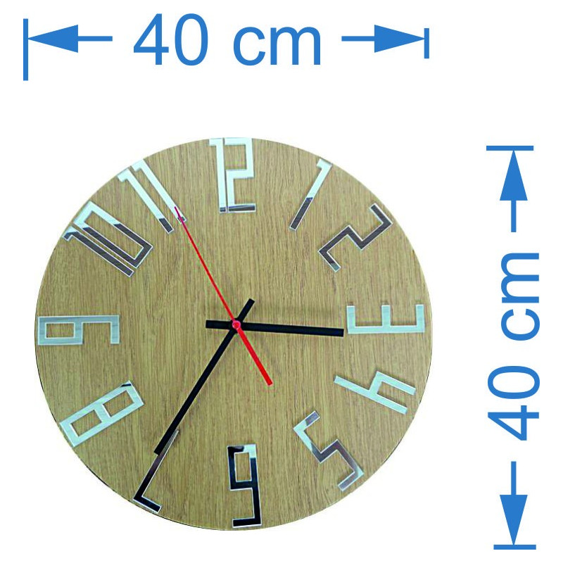 Ceas de perete modern, ceas de perete din lemn, placaj