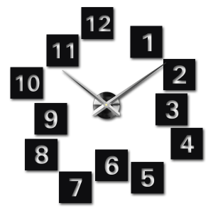 Ceas de perete adeziv, ceas de lux pe stent, ceas din plastic 2