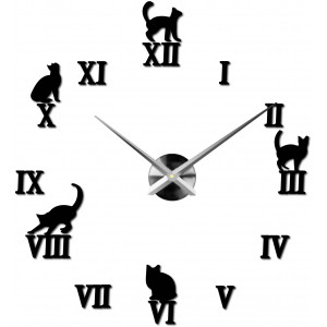 Ceas de perete adeziv, ceas de lux pe stent, ceas din plastic 2