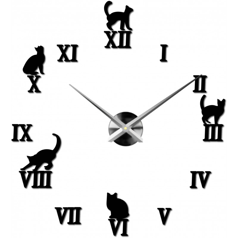 Ceas de perete adeziv, ceas de lux pe stent, ceas din plastic