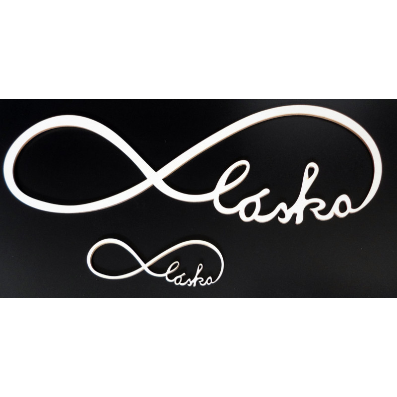 Inscripția de lemn. Iubirea eternă. Dimensiune: 500x 164 mm