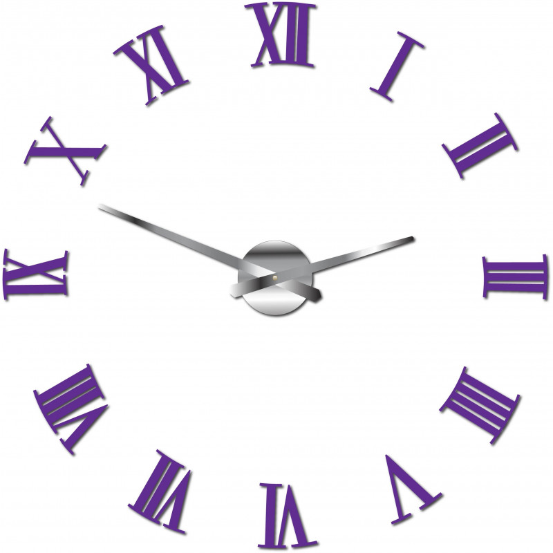 Stick-on ceas de perete Roman 2D plexi