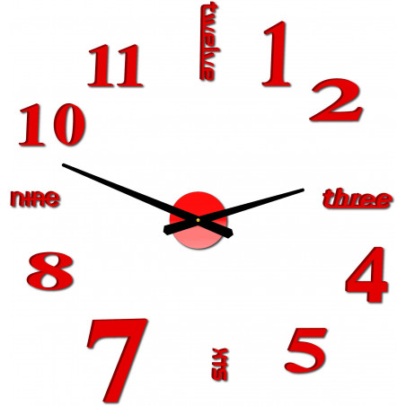 Ceas de perete modern cu șapte oglinzi 2D din plexiglas Ceas de perete modern cu șapte oglinzi 2D din plexiglas