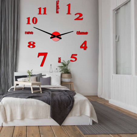 Ceas de perete modern șapte 2D plexi MIRROR Ceas de perete modern șapte 2D plexi MIRROR