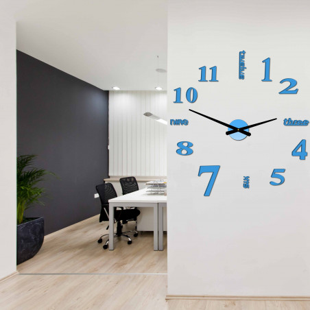 Ceas de perete modern șapte 2D plexi MIRROR Ceas de perete modern șapte 2D plexi MIRROR
