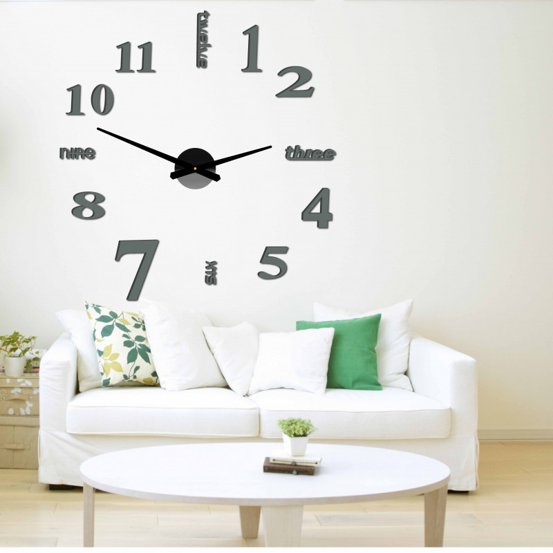 Ceas de perete modern șapte 2D plexi MIRROR