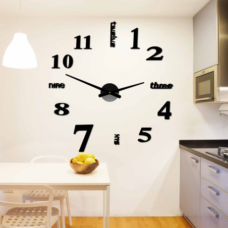 Ceas de perete modern șapte 2D plexi MIRROR Ceas de perete modern șapte 2D plexi MIRROR