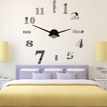 Ceas de perete modern șapte 2D plexi MIRROR Ceas de perete modern șapte 2D plexi MIRROR