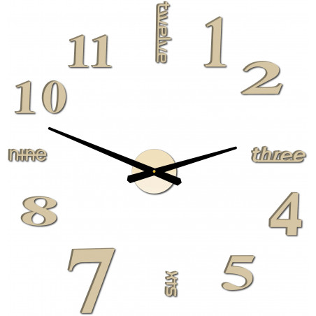 Ceas de perete modern cu șapte oglinzi 2D din plexiglas Ceas de perete modern cu șapte oglinzi 2D din plexiglas