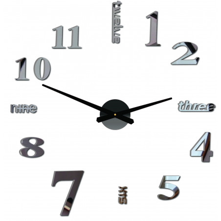 Ceas de perete modern cu șapte oglinzi 2D din plexiglas Ceas de perete modern cu șapte oglinzi 2D din plexiglas