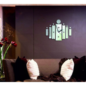 Ceas de perete adeziv HOJOKER DIY, cadou 2