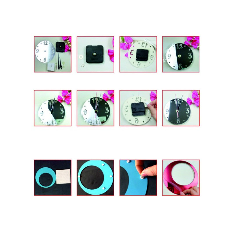 Ceas de perete adeziv HOJOKER DIY, cadou