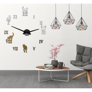 Ceas de perete cu pisică 2