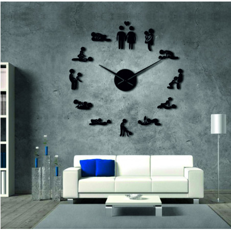 Ceas de perete cu oglindă Kamasutra DIY 3D HROBESO Ceas de perete cu oglindă Kamasutra DIY 3D HROBESO