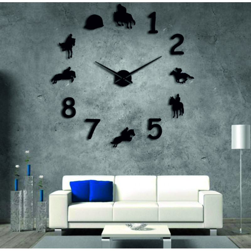 Ceas de perete Rodeo Horse Rider 3D DIY HOME