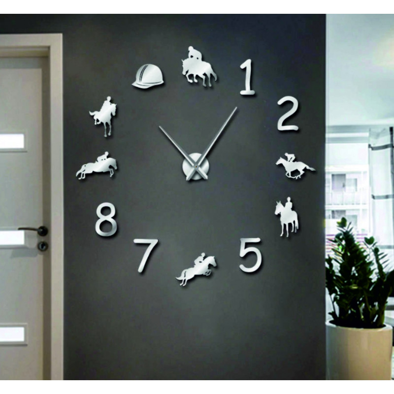 Ceas de perete Rodeo Horse Rider 3D DIY HOME