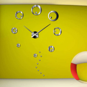 Ceas de perete cu cercuri mari, adeziv DIY SVARBACH 2