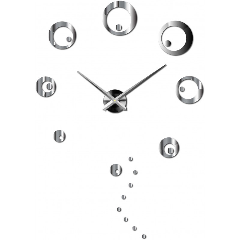Ceas de perete cu cercuri mari, adeziv DIY SVARBACH