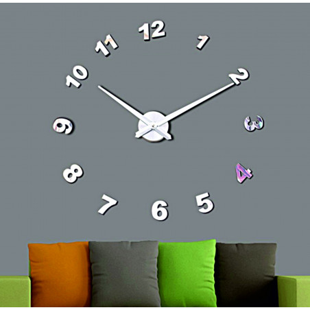 Wall Clock Mirror. Punching oglinda numere de ceas DIY NOSPEN