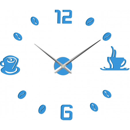 Ceas de perete mare adeziv COFFE PLEXI