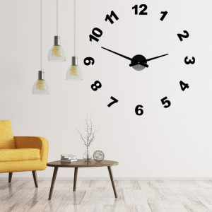 Design ceas de perete adeziv PLEXI numere OPTIC