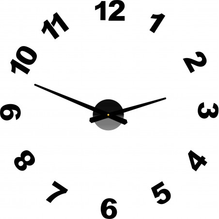 Design ceas de perete adeziv PLEXI numere OPTIC Design ceas de perete adeziv PLEXI numere OPTIC