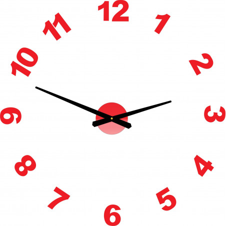 Design ceas de perete adeziv PLEXI numere OPTIC Design ceas de perete adeziv PLEXI numere OPTIC