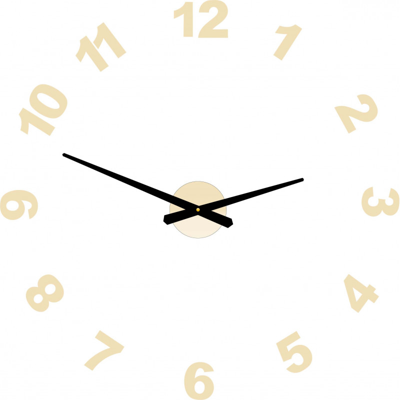 Design ceas de perete adeziv PLEXI numere OPTIC