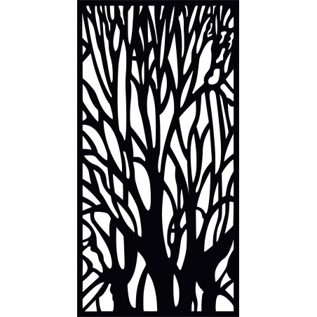 Imagine de lemn pe silueta zidului de ramuri din copac placaj Fibis Imagine de lemn pe silueta zidului de ramuri din copac placaj Fibis