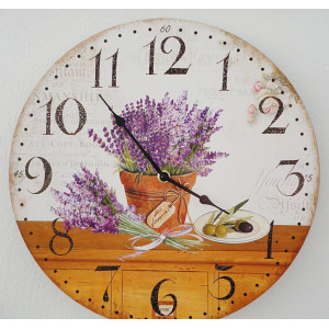 Ceas din lemn lavanda vis MDF . Fi 30 cm