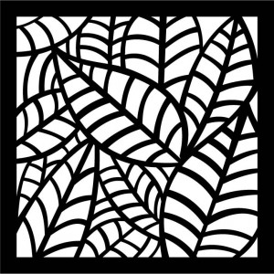 Pictură murală sculptată din placaj de lemn Poplar FERN 2