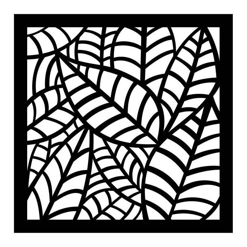 Pictură murală sculptată din placaj de lemn Poplar FERN