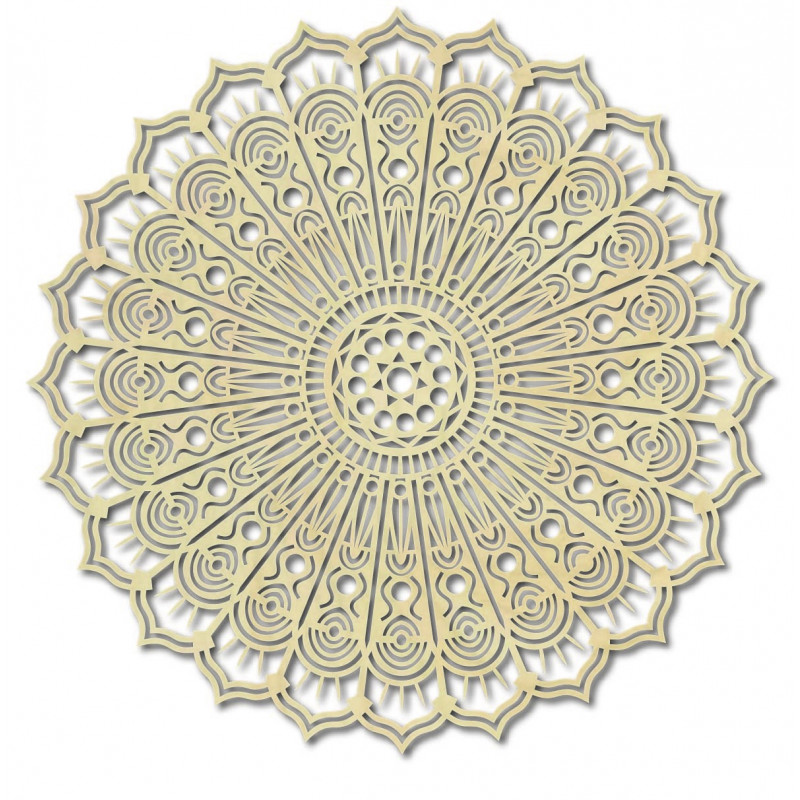 Pictură murală din placaj cu mandala, floarea păcii, SILVIA
