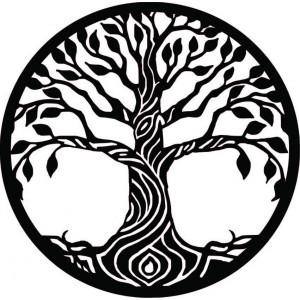 Pictură pentru pereți din lemn   copac din placaj de plop BIDHIA 2