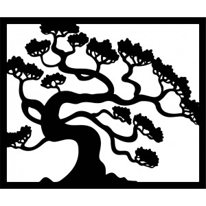 Imagine din lemn pe peretele unui placaj din lemn de bonsai DRAZSKA 2